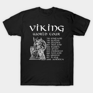 Viking World Tour Pagan Norse Scandinavian Medieval History T-Shirt